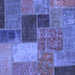 Square Patchwork Blue Transitional Rug, abs1260blu