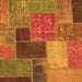 Square Patchwork Orange Transitional Rug, abs1260org