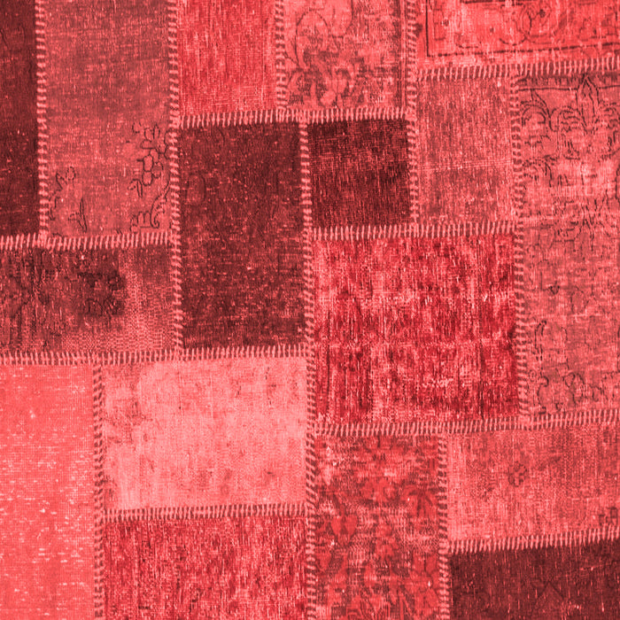 Patchwork Red Transitional Rug, abs1260red