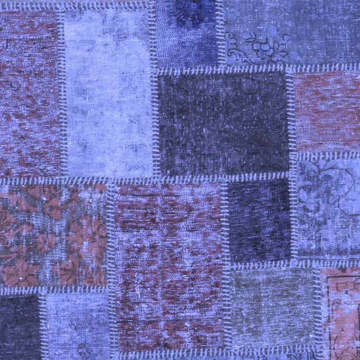 Patchwork Blue Transitional Rug, abs1260blu