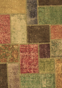 Patchwork Brown Transitional Rug, abs1260brn