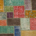 Square Machine Washable Abstract Khaki Green Rug, wshabs1260