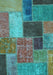 Machine Washable Patchwork Light Blue Transitional Rug, wshabs1260lblu