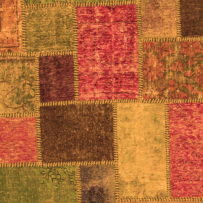 Machine Washable Patchwork Orange Transitional Area Rugs, wshabs1260org