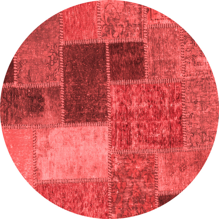Machine Washable Patchwork Red Transitional Rug, wshabs1260red