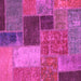 Square Patchwork Pink Transitional Rug, abs1260pnk