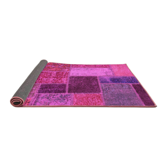 Sideview of Patchwork Pink Transitional Rug, abs1260pnk