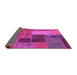 Sideview of Patchwork Pink Transitional Rug, abs1260pnk