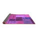 Sideview of Patchwork Purple Transitional Rug, abs1260pur