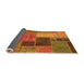 Sideview of Patchwork Orange Transitional Rug, abs1260org