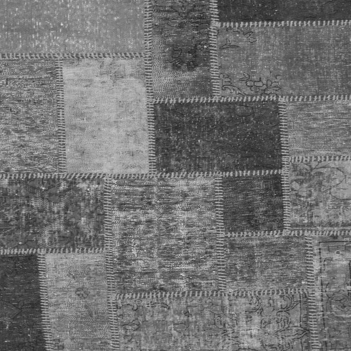 Square Machine Washable Patchwork Gray Transitional Rug, wshabs1260gry