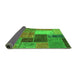 Sideview of Patchwork Green Transitional Rug, abs1260grn