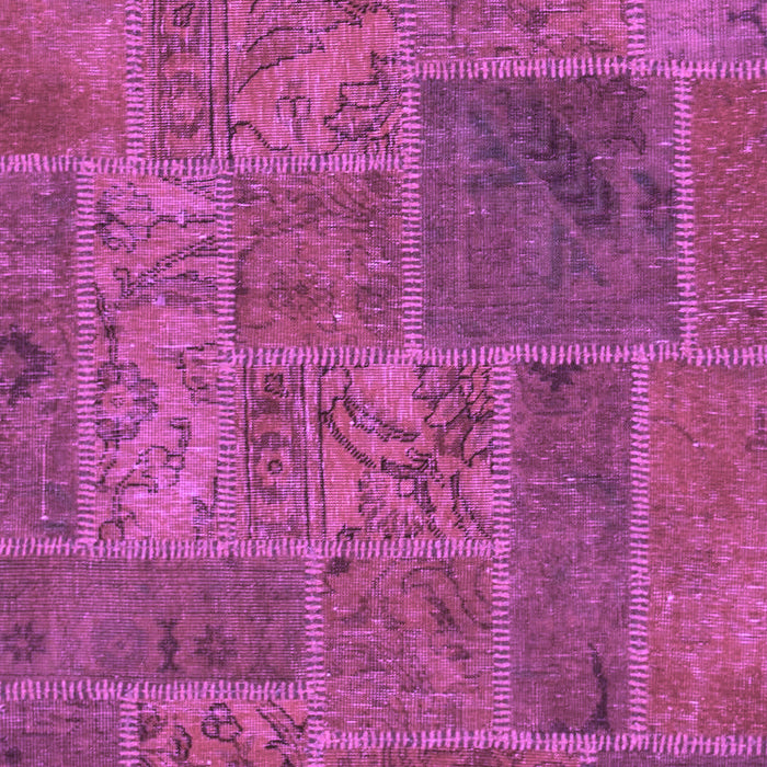 Machine Washable Patchwork Purple Transitional Area Rugs, wshabs1261pur