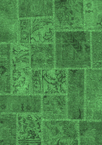 Patchwork Emerald Green Transitional Rug, abs1261emgrn