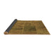 Sideview of Patchwork Brown Transitional Rug, abs1261brn