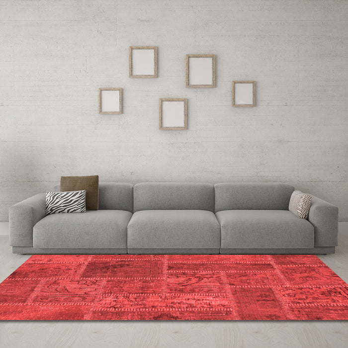 Transitional Red Washable Rugs