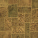 Square Patchwork Brown Transitional Rug, abs1261brn