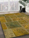 Machine Washable Abstract Dark Golden Brown Rug in a Family Room, wshabs1261