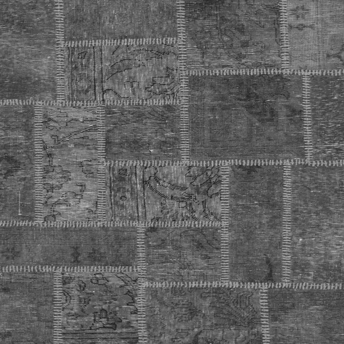 Square Machine Washable Patchwork Gray Transitional Rug, wshabs1261gry