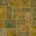 Square Machine Washable Abstract Dark Golden Brown Rug, wshabs1261