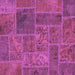 Square Patchwork Purple Transitional Rug, abs1261pur