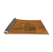 Sideview of Patchwork Orange Transitional Rug, abs1261org