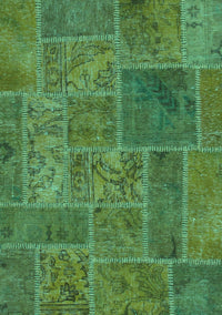 Patchwork Turquoise Transitional Rug, abs1261turq