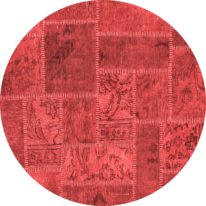 Patchwork Red Transitional Rug, abs1261red