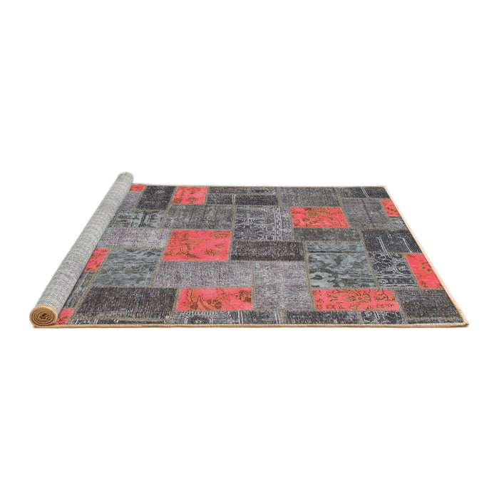 Sideview of Machine Washable Abstract Gunmetal Gray Rug, wshabs1262