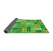 Sideview of Patchwork Green Transitional Rug, abs1262grn