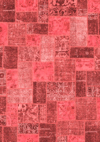 Patchwork Red Transitional Rug, abs1262red