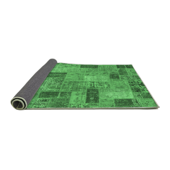 Sideview of Patchwork Emerald Green Transitional Rug, abs1262emgrn