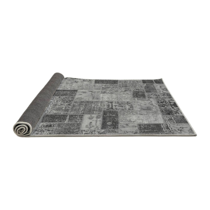 Sideview of Patchwork Gray Transitional Rug, abs1262gry