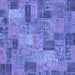 Square Patchwork Blue Transitional Rug, abs1262blu