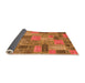 Sideview of Patchwork Orange Transitional Rug, abs1262org