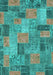 Patchwork Turquoise Transitional Rug, abs1262turq