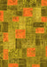 Patchwork Yellow Transitional Rug, abs1262yw