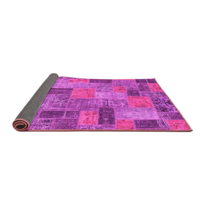 Sideview of Patchwork Pink Transitional Rug, abs1262pnk
