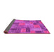 Sideview of Patchwork Pink Transitional Rug, abs1262pnk