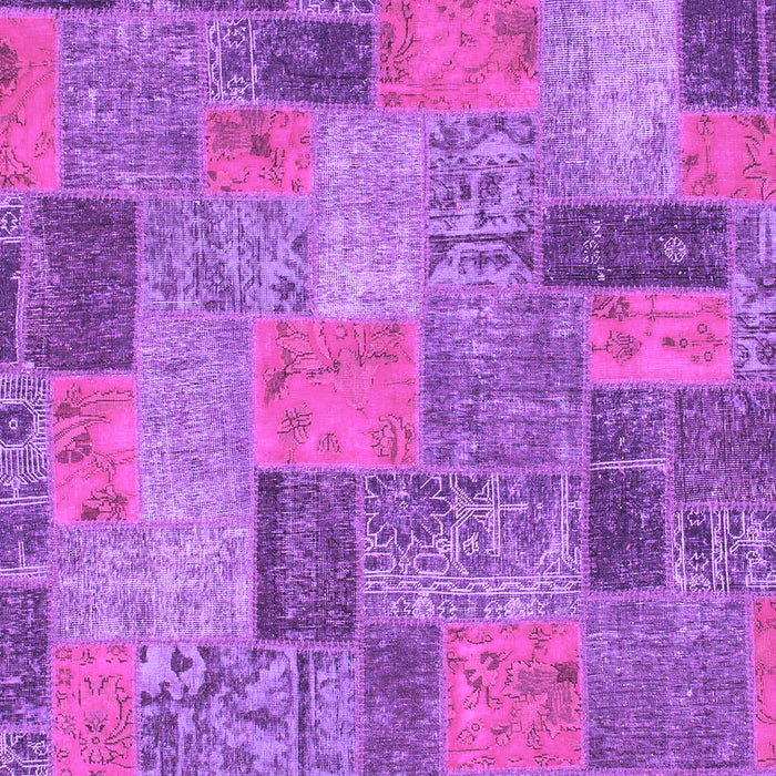 Machine Washable Patchwork Purple Transitional Area Rugs, wshabs1262pur