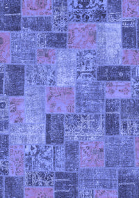 Patchwork Blue Transitional Rug, abs1262blu