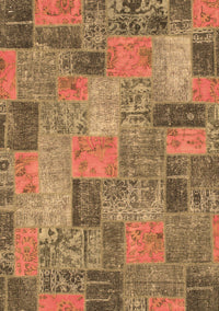 Patchwork Brown Transitional Rug, abs1262brn