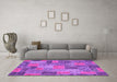 Machine Washable Patchwork Purple Transitional Area Rugs in a Living Room, wshabs1262pur