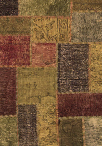 Patchwork Brown Transitional Rug, abs1263brn