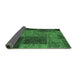 Sideview of Patchwork Emerald Green Transitional Rug, abs1263emgrn