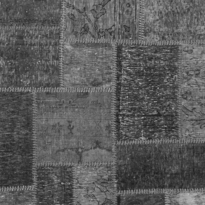 Machine Washable Patchwork Gray Transitional Rug, wshabs1263gry