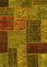 Patchwork Yellow Transitional Rug, abs1263yw