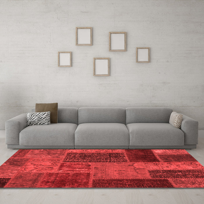Transitional Red Washable Rugs