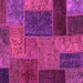 Square Patchwork Pink Transitional Rug, abs1263pnk