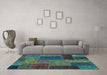 Machine Washable Patchwork Light Blue Transitional Rug in a Living Room, wshabs1263lblu